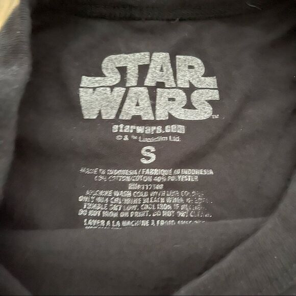 Star Wars Japanese Writing Darth Vader Men's Black Short Sleeve Shirt Size Small - Picture 3 of 6